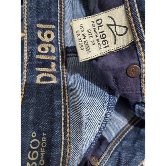 DL 1961 29 Womens Cindy Slim Bootcut 360 Comfort 4 Way Stretch Dark Wash Low Ris - Picture 7 of 7